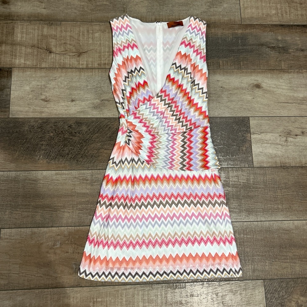 Missoni zig zag chevron v neck mini dress - Picture 3 of 8